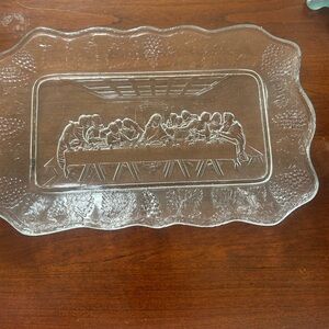 Tiara Indiana Glass with Last Supper Design